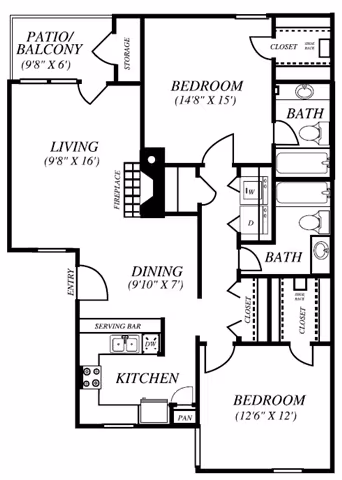 Unit 0301 0302 floor plan